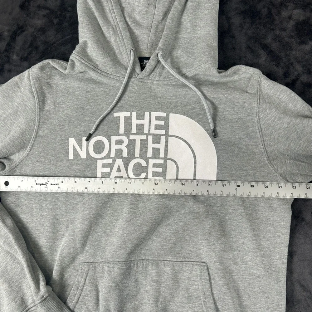 The North Face Hoodie Mens M Gray Half Dome Logo Pullover Sweatshirt